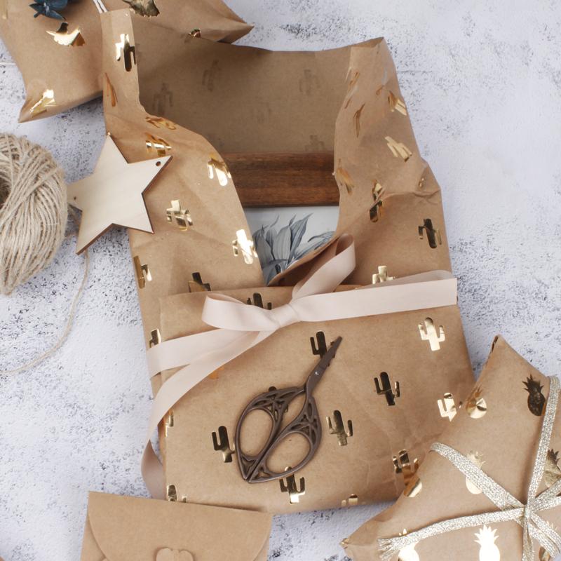 Unicorn Gold Foil Wrapping Paper Sheets