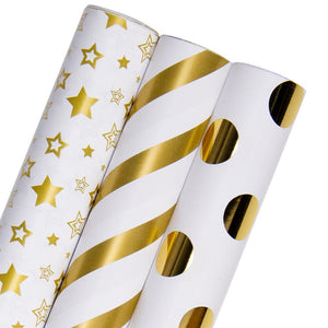 Elegant Stripes/Stars/Dots Wrapping Papers