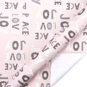 "Peace Love Joy" Wrapping Paper Sheets