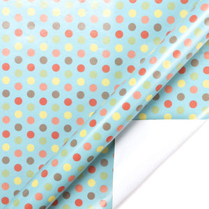 Polka Dot Confetti Turquoise/Multi Wrapping Paper Sheets