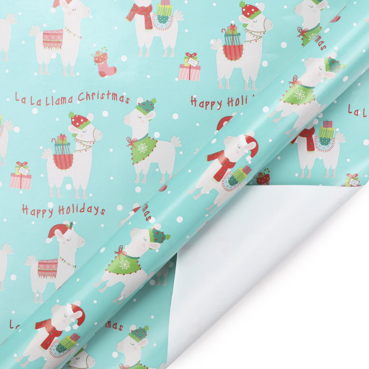 Christmas Llamas Wrapping Paper Sheets