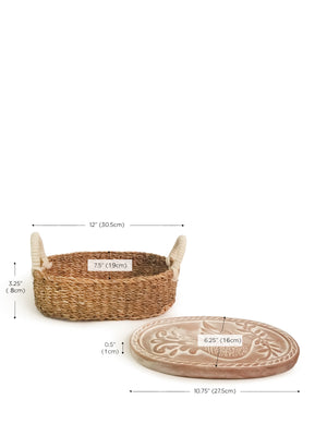 Bread Warmer & Basket - Bird Oval