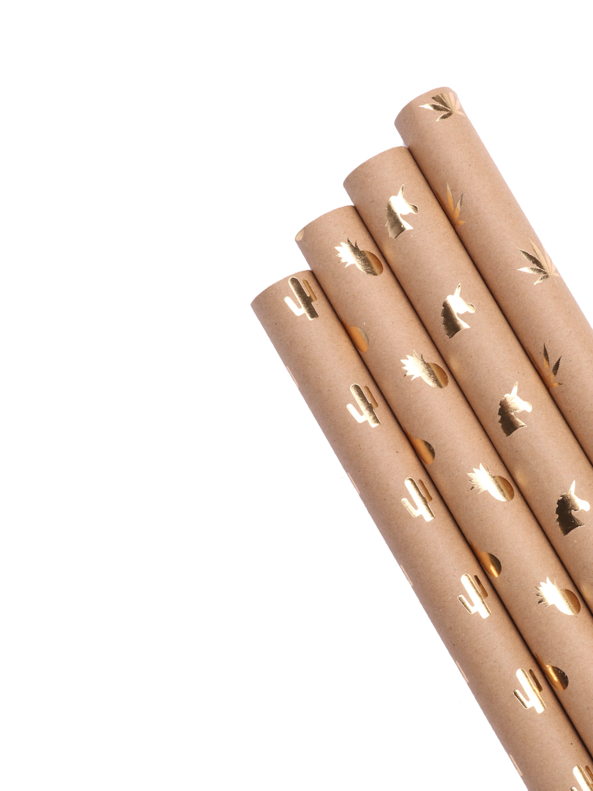 Gold Foil Wrapping Paper - 4 Roll Pack