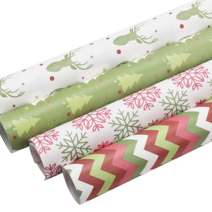 Christmas Chevron Kraft Wrapping Paper Sheets