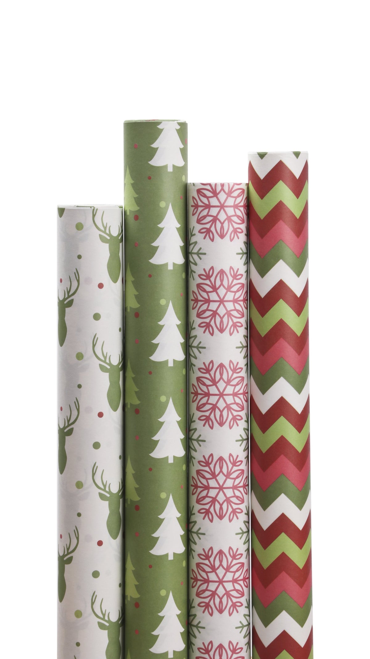 Christmas Tree Green Kraft Wrapping Paper Sheets
