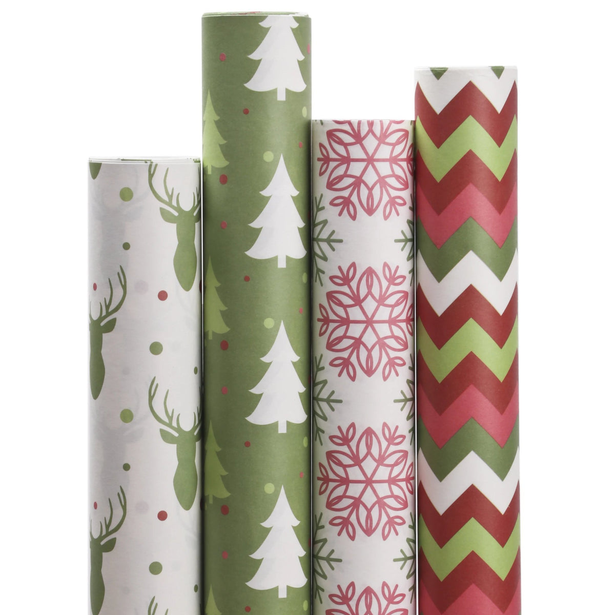 Christmas Chevron Kraft Wrapping Paper Sheets