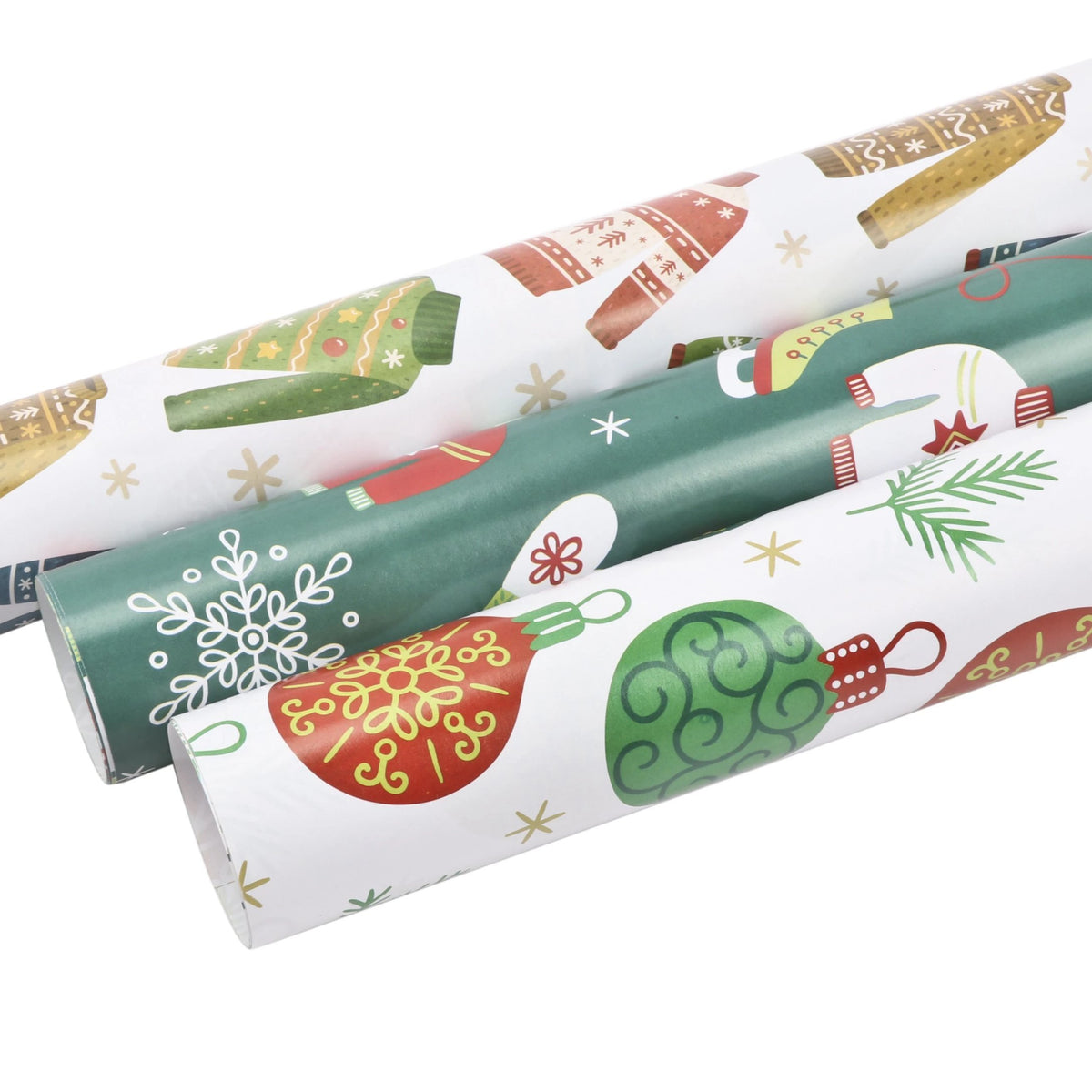 &quot;Ugly Xmas Ornaments&quot; Wrapping Paper Sheets