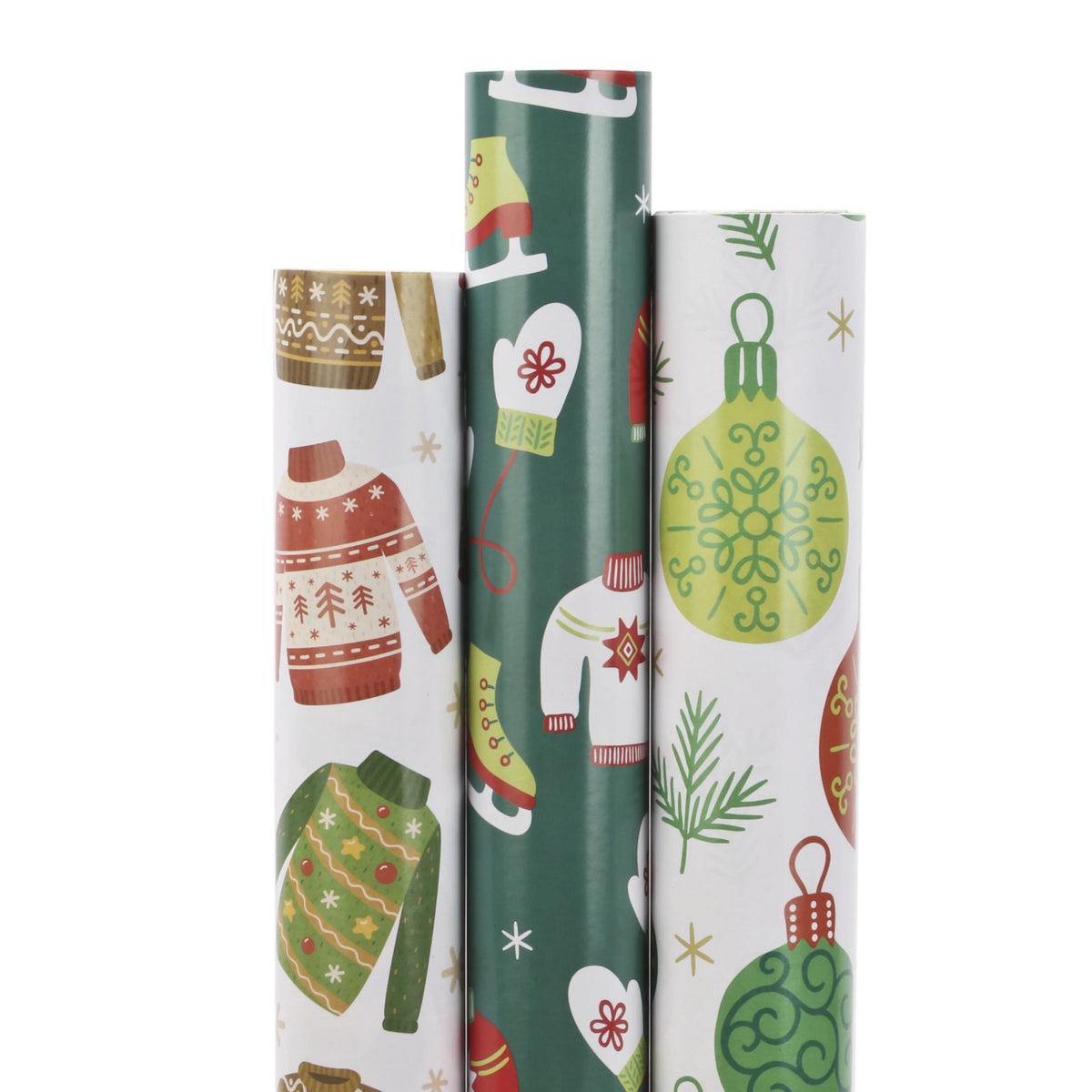 &quot;Ugly Xmas Ornaments&quot; Wrapping Paper Sheets