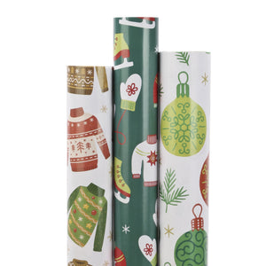 "Ugly Xmas Ornaments" Wrapping Paper Sheets