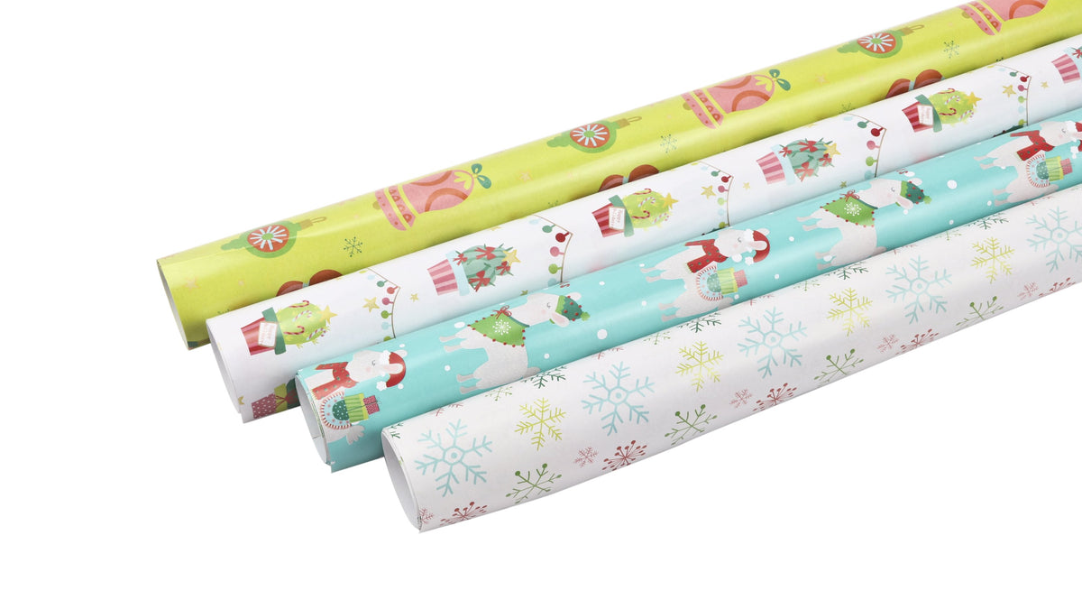 Christmas Llamas Wrapping Paper Sheets
