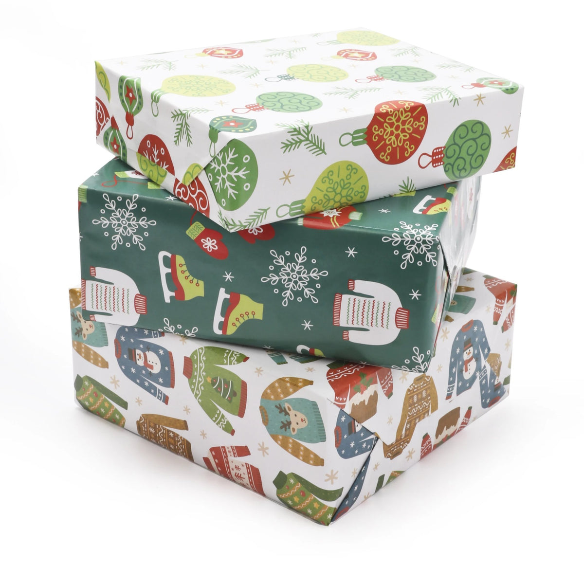 &quot;Ugly Xmas Ornaments&quot; Wrapping Paper Sheets