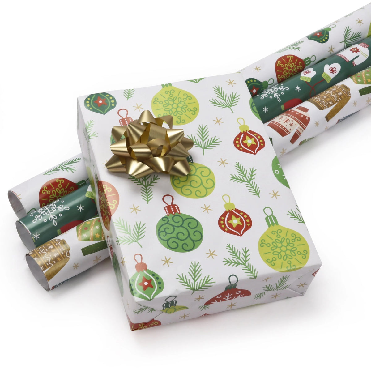 &quot;Ugly Xmas Ornaments&quot; Wrapping Paper Sheets