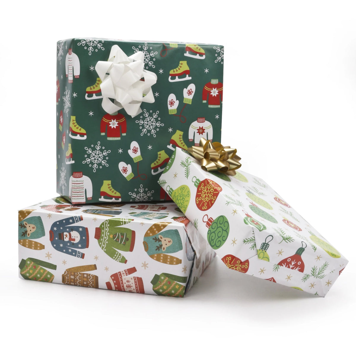 &quot;Ugly Xmas Ornaments&quot; Wrapping Paper Sheets