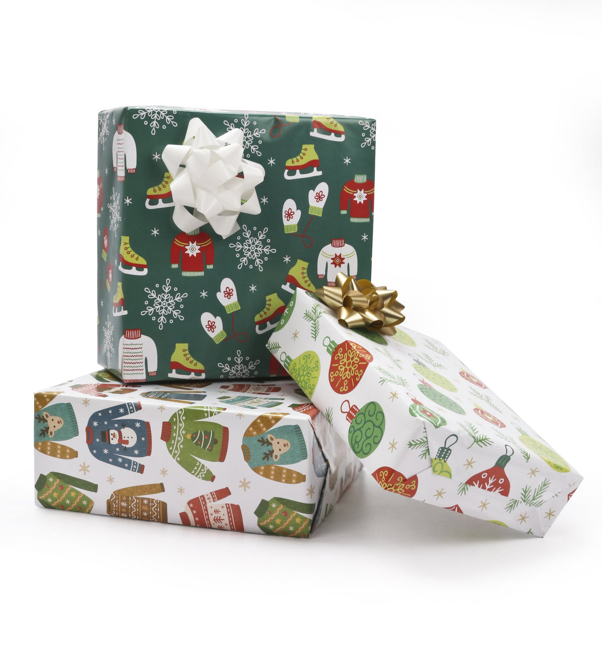 Ugly Christmas Sweater Wrapping Paper - 3 Pack
