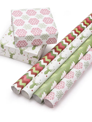 Christmas Tree Green Kraft Wrapping Paper Sheets