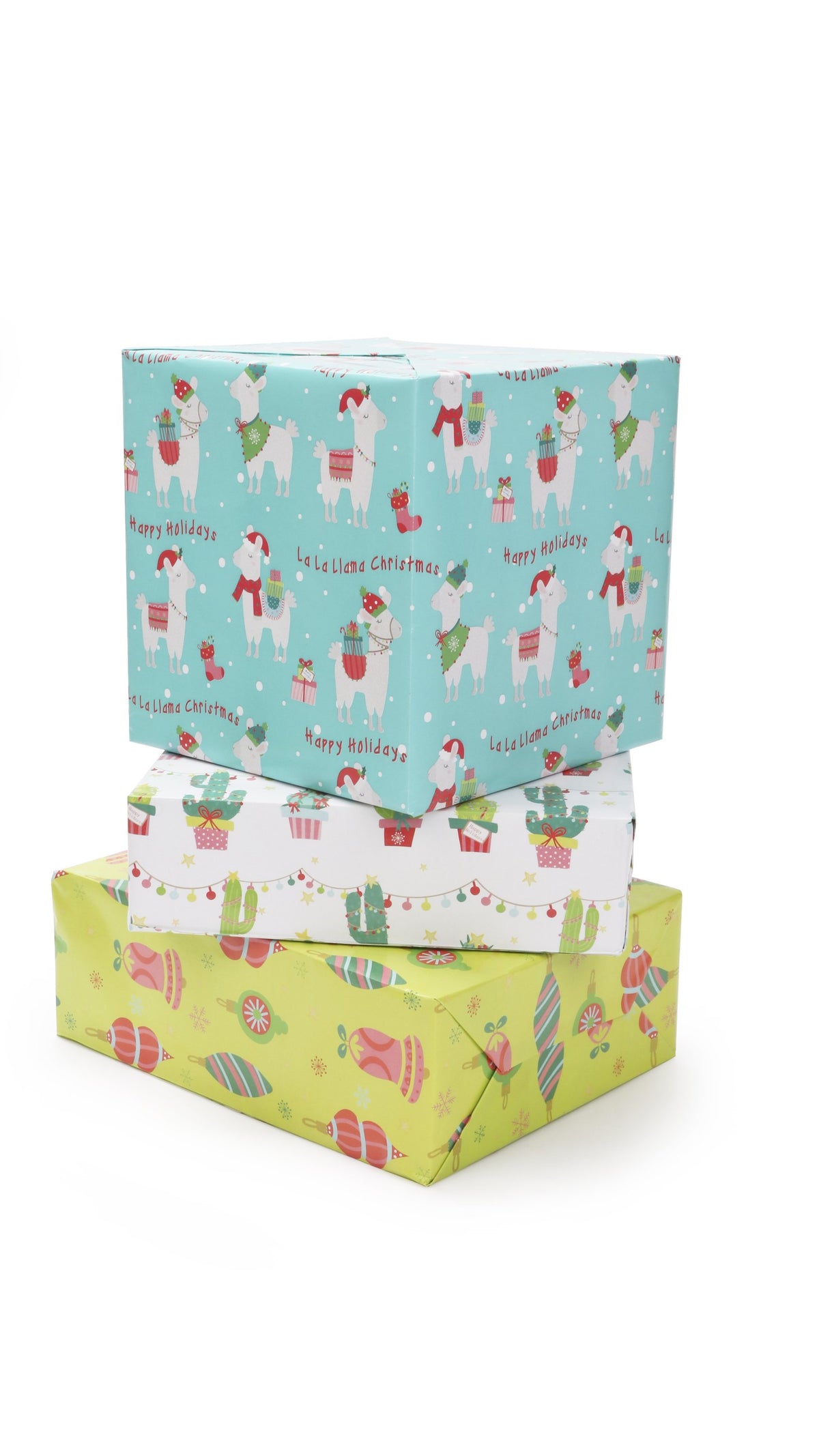 Christmas Llamas Wrapping Paper Sheets