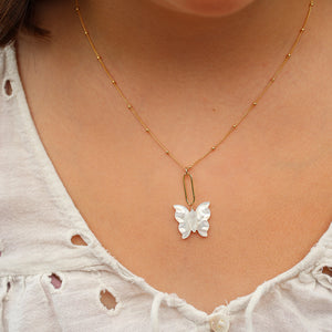 Indra Butterfly Necklace - Mother of Pearl