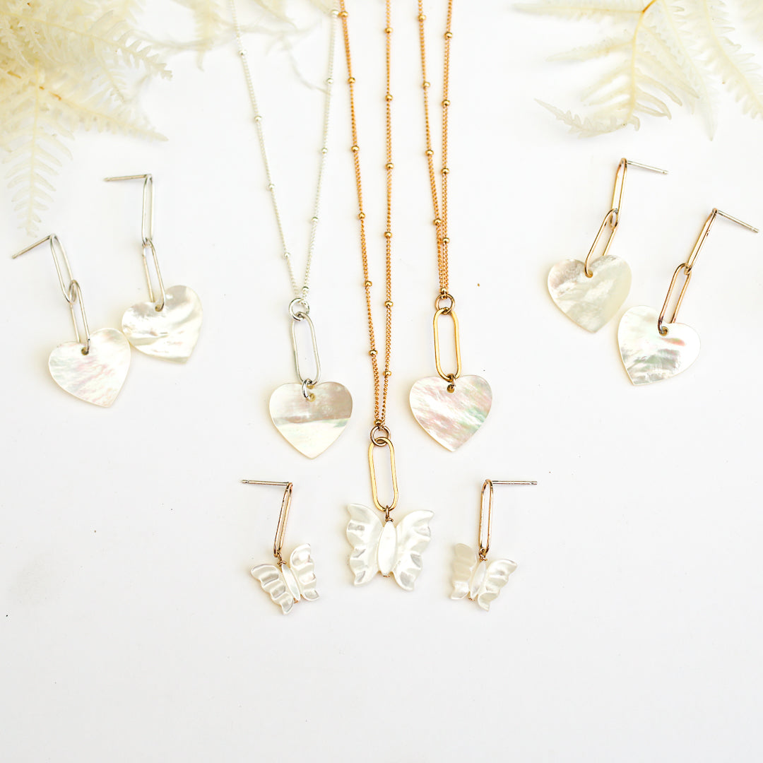 Indra Butterfly Necklace - Mother of Pearl