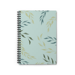 Meraki Paper - Aegean Windy Leaves Spiral Notebook - Front View