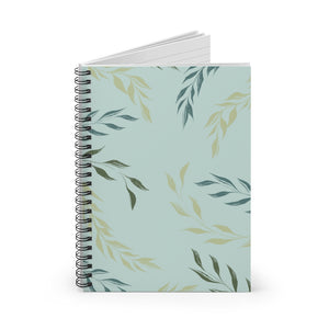 Meraki Paper - Aegean Windy Leaves Spiral Notebook - Standing Up
