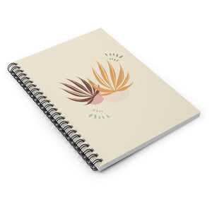 Meraki Paper - Autumn Palms Spiral Notebook - Laid Flat
