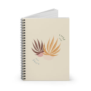 Meraki Paper - Autumn Palms Spiral Notebook - Standing Up