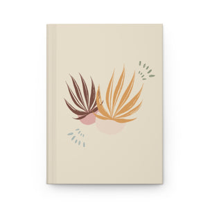Meraki Paper - Autumn Palms in Ecru Hardcover Journal - Front View