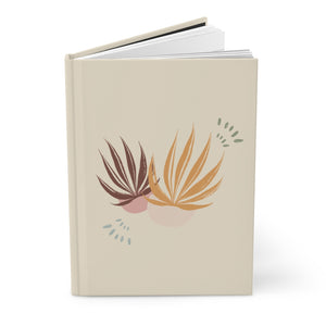 Meraki Paper - Autumn Palms in Ecru Hardcover Journal - Standing Up