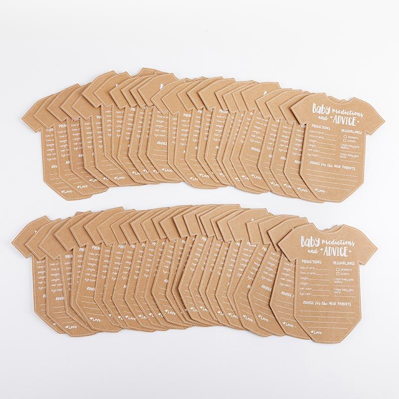 Meraki Paper - Baby Shower Advice Card - Set of 50