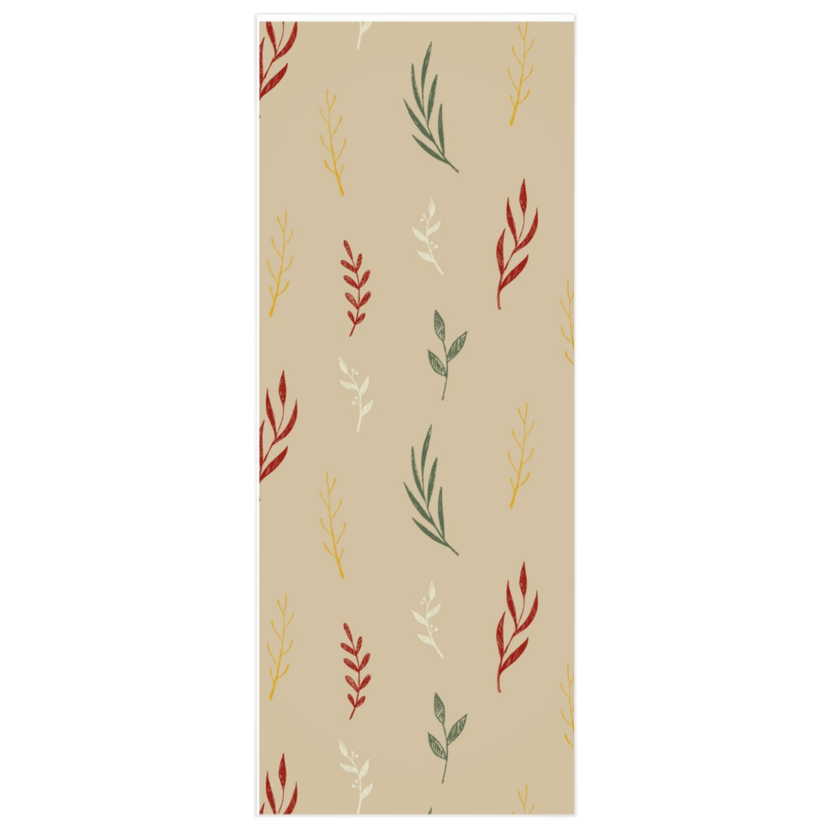 Meraki Paper - Beige Holiday Wrapping Paper - Colorful Garland - 24x60