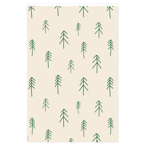 Meraki Paper - Beige Holiday Wrapping Paper - Evergreen Forest - 24x36
