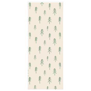 Meraki Paper - Beige Holiday Wrapping Paper - Evergreen Forest - 24x60