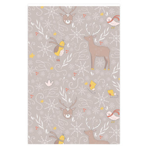 Meraki Paper - Beige Holiday Wrapping Paper - Holiday Animals - 24x36