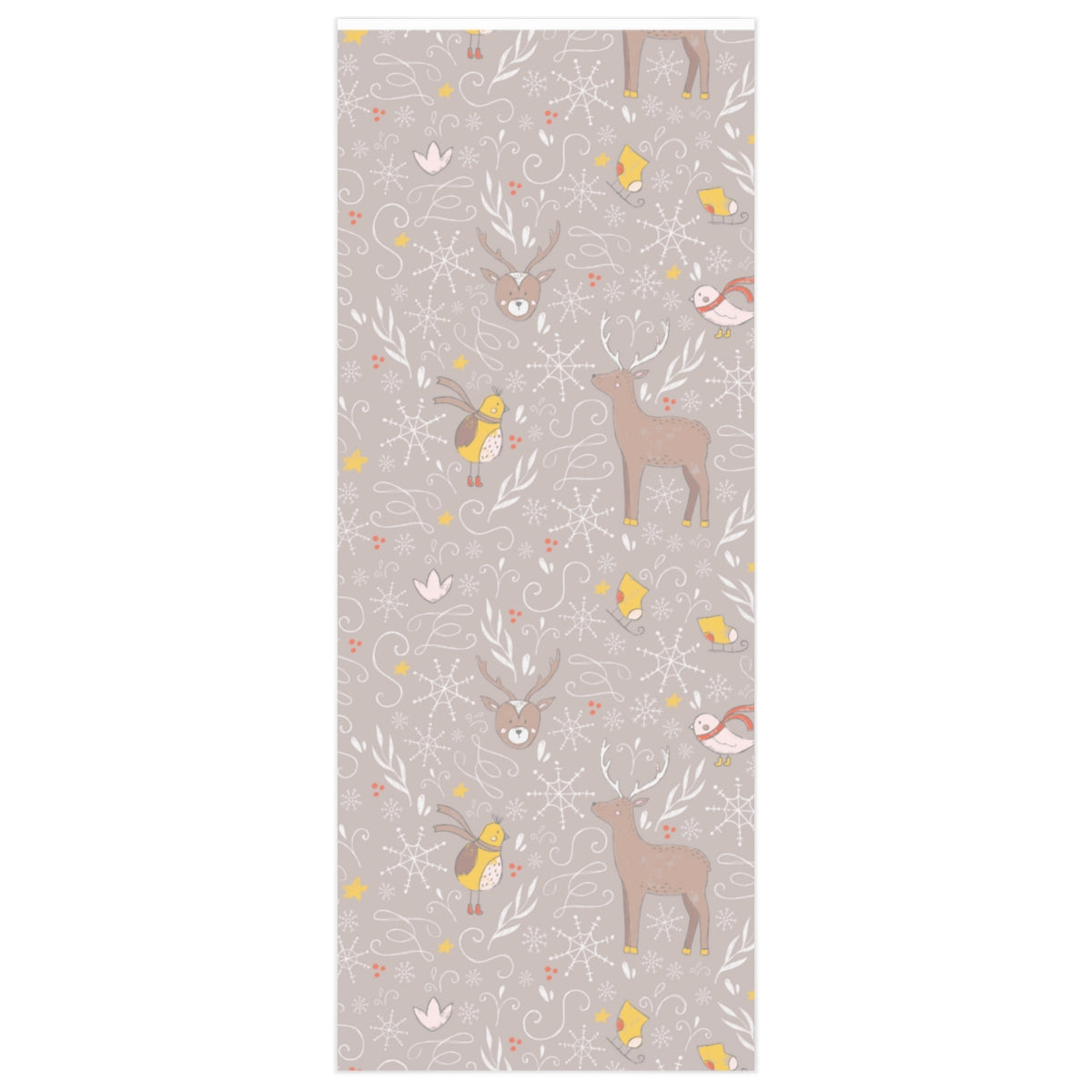 Meraki Paper - Beige Holiday Wrapping Paper - Holiday Animals - 24x60