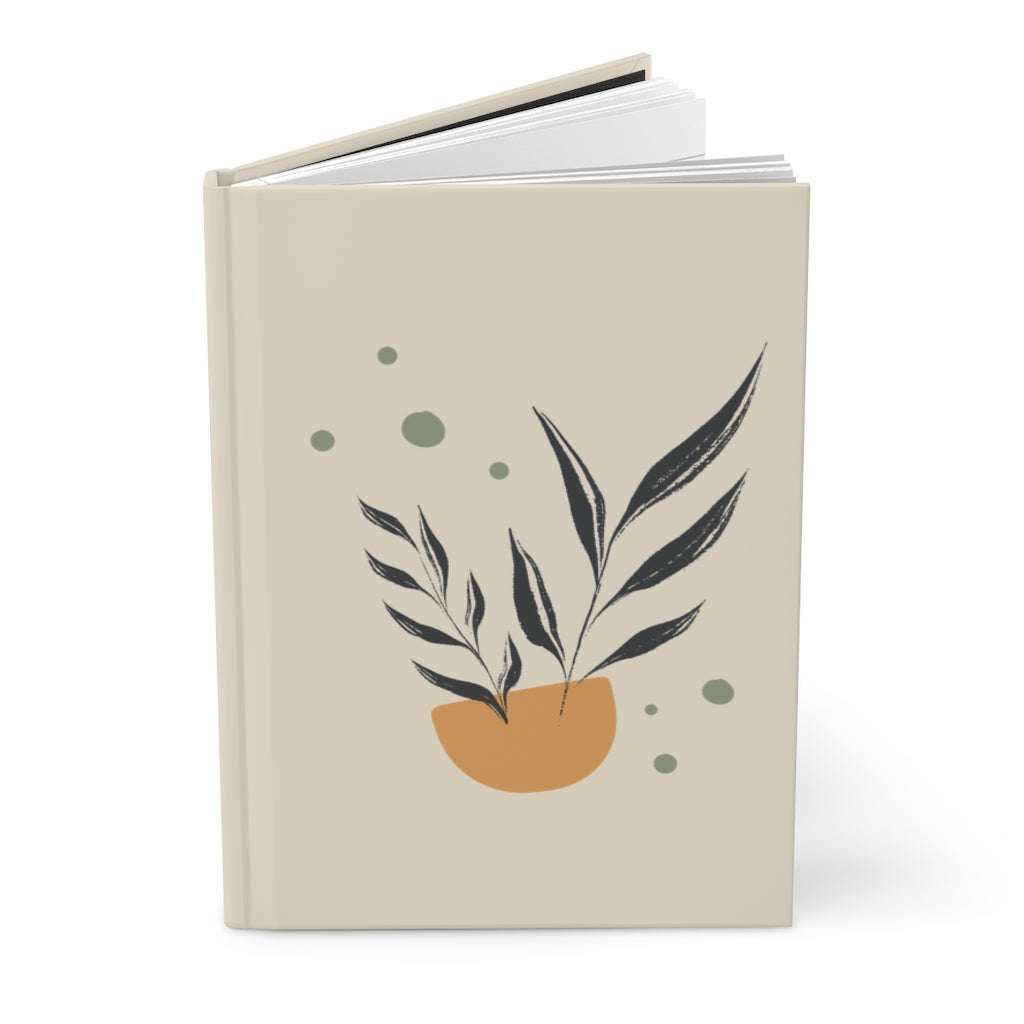 Meraki Paper - Black Branches in Bowl in Ecru Hardcover Journal - Standing Up