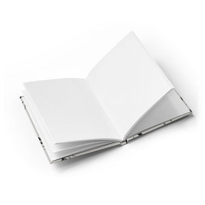 Meraki Paper - Black & White Windy Leaves Blank Journal - Open