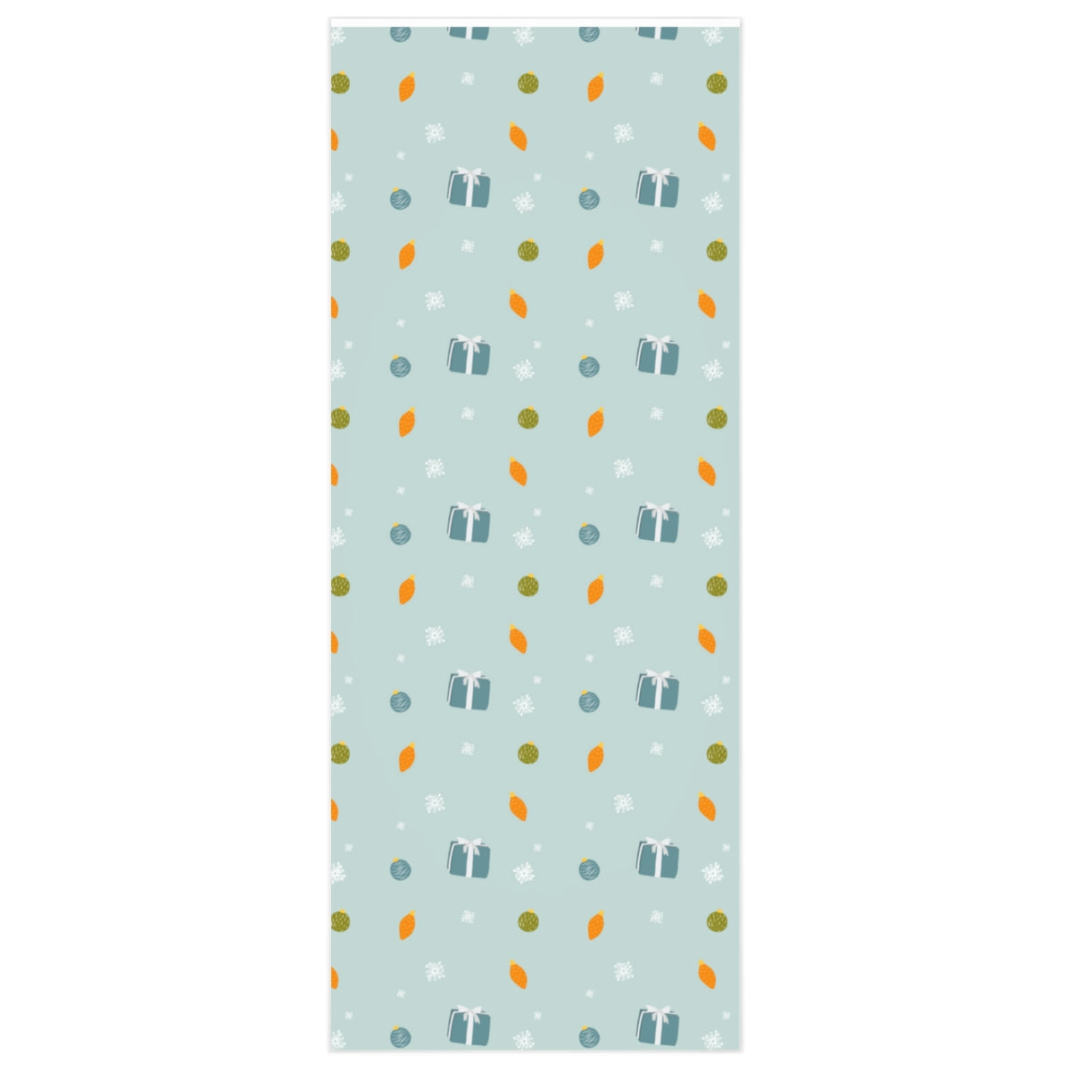 Meraki Paper - Blue-Grey Holiday Wrapping Paper - Presents &amp; Ornaments - 24x60