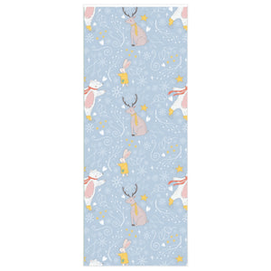 Meraki Paper - Blue Holiday Wrapping Paper - Holiday Animals - 24x60