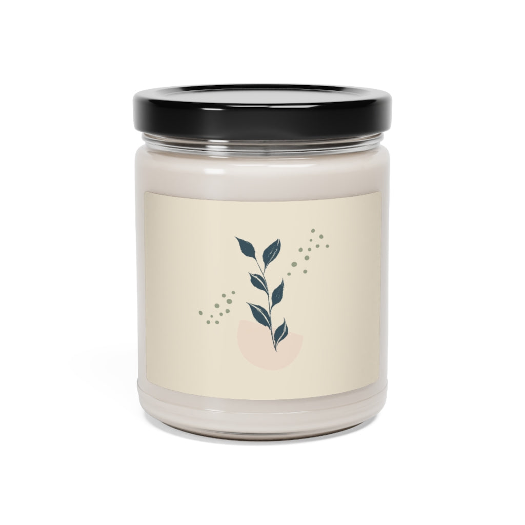 Meraki Paper - Blue Leaves Scented Soy Wax Candle - Closed