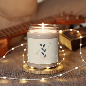 Meraki Paper - Blue Leaves Scented Soy Wax Candle - In Use