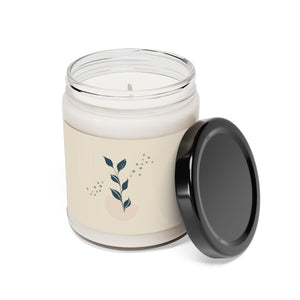 Meraki Paper - Blue Leaves Scented Soy Wax Candle - Open
