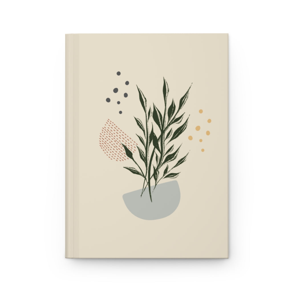 Meraki Paper - Branches in Bowl in Ecru Hardcover Journal - Front View