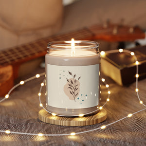 Meraki Paper - Branches with Blue Dots Scented Soy Wax Candle - In Use