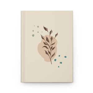 Meraki Paper - Branches with Blue Dots in Ecru Hardcover - Front View