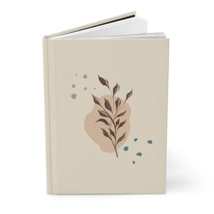 Meraki Paper - Branches with Blue Dots in Ecru Hardcover - Standing Up