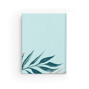 Meraki Paper - Bright Teal Palms Blank Journal - Back View