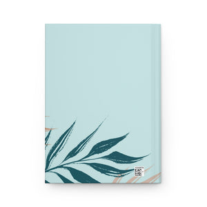 Meraki Paper - Bright Teal Palms Hardcover Journal - Back View