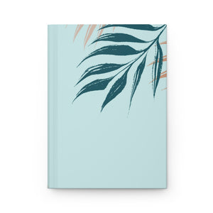 Meraki Paper - Bright Teal Palms Hardcover Journal - Front View