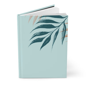 Meraki Paper - Bright Teal Palms Hardcover Journal - Standing Up