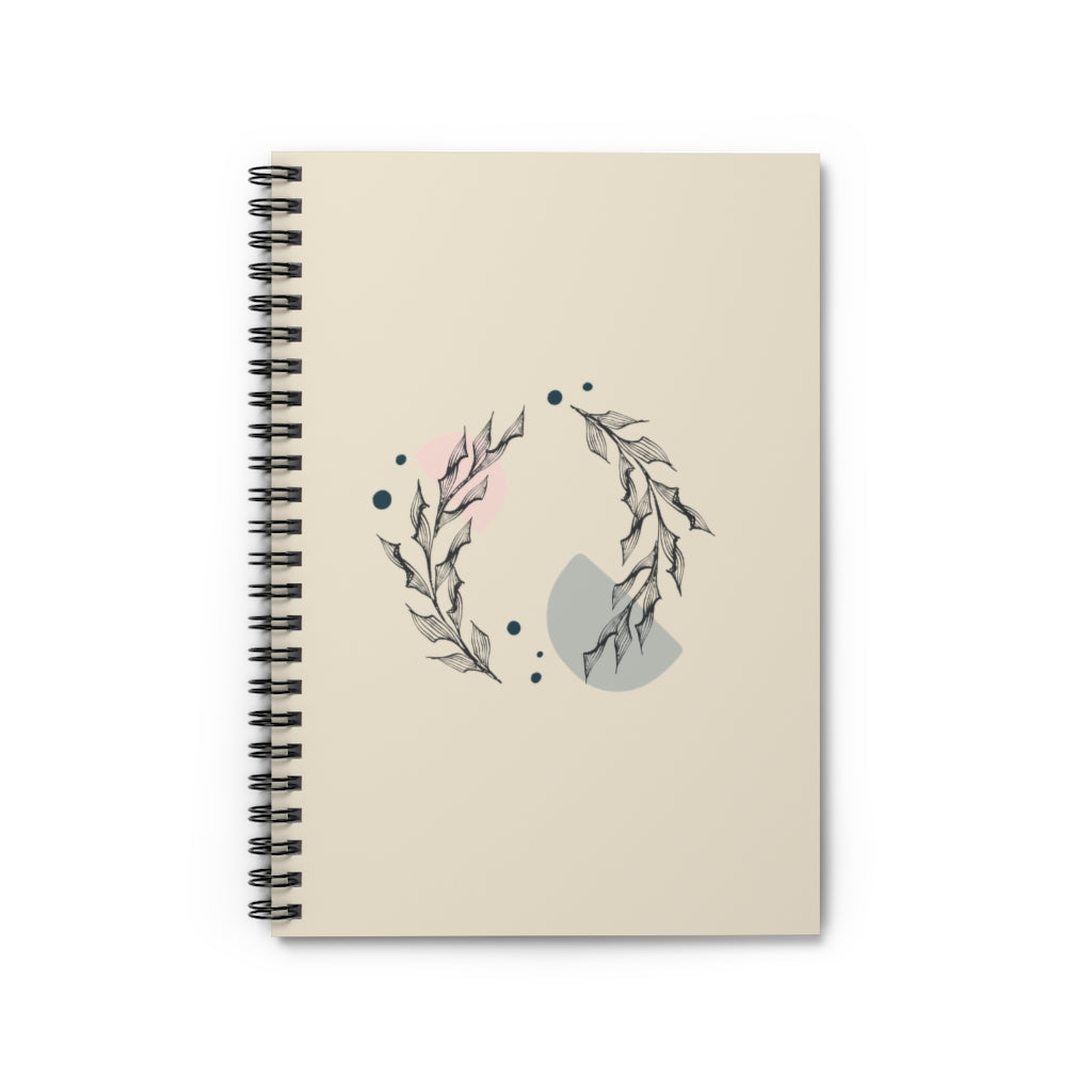 Meraki Paper - Circular Branches Spiral Notebook - Front View
